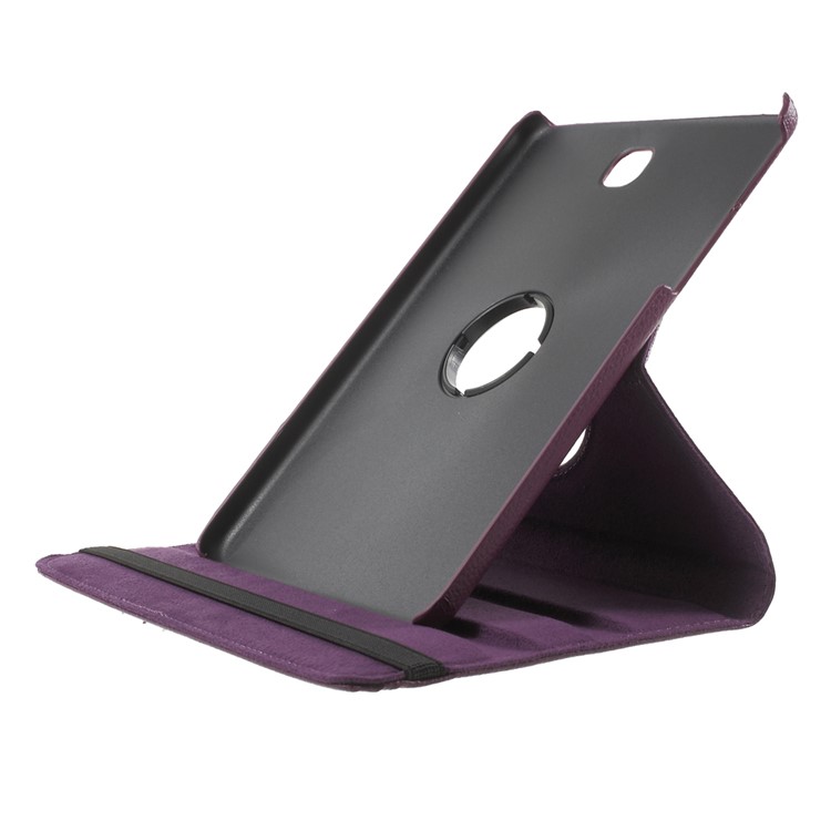 Lychee Grain Leather Rotary Stand Shell for Samsung Galaxy Tab A 8.0 T350 - Purple-6