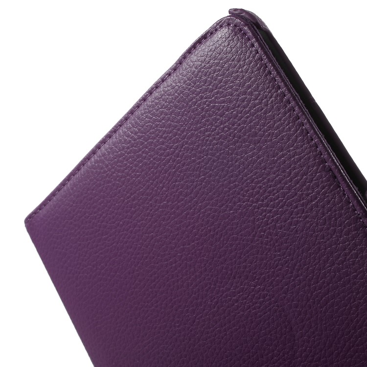 Lychee Grain Leather Rotary Stand Shell for Samsung Galaxy Tab A 8.0 T350 - Purple-7
