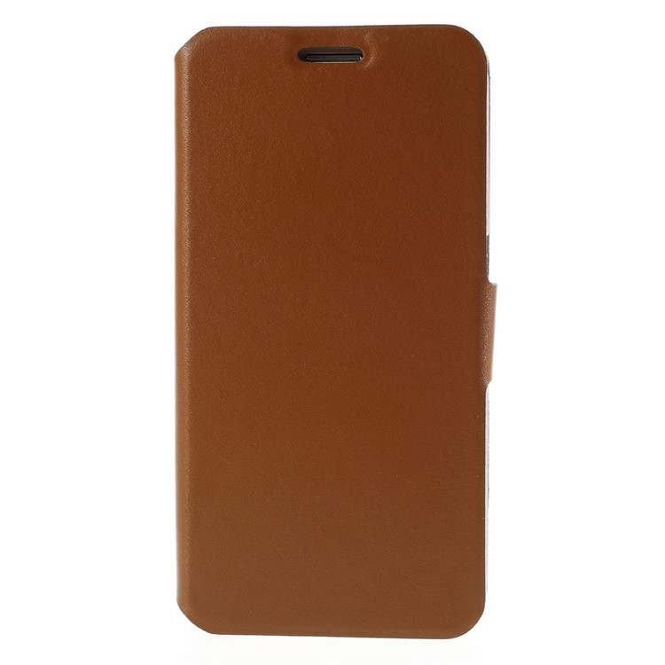 DOORMOON Genuine Leather Flip Cover for Samsung Galaxy S6 edge G925 - Brown-3