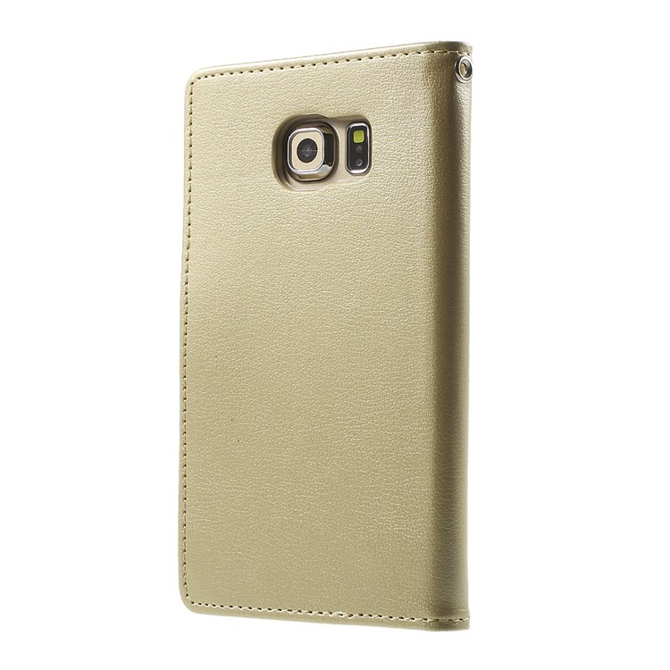 MERCURY GOOSPERY for Samsung Galaxy S6 Edge G925 Rich Diary Leather Cover - Champagne-2