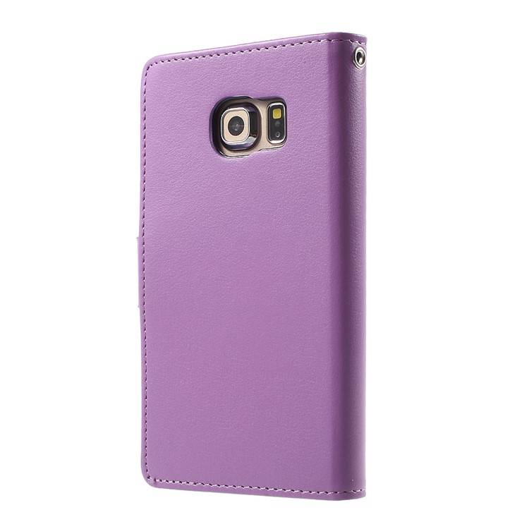 MERCURY GOOSPERY Rich Diary Leather Shell for Samsung Galaxy S6 Edge G925 - Purple-2