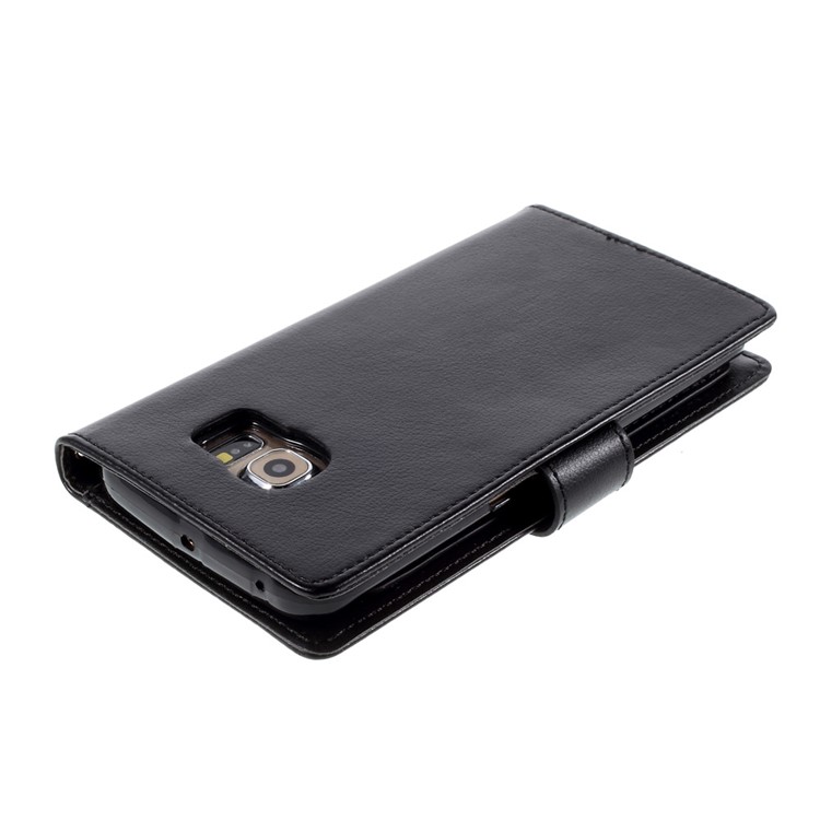 MERCURY GOOSPERY Rich Diary Leather Case for Samsung Galaxy S6 Edge G925 - Black-3