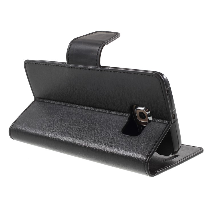 MERCURY GOOSPERY Wallet Leather Case for Samsung Galaxy S6 Edge G925 with Stand - Black-4