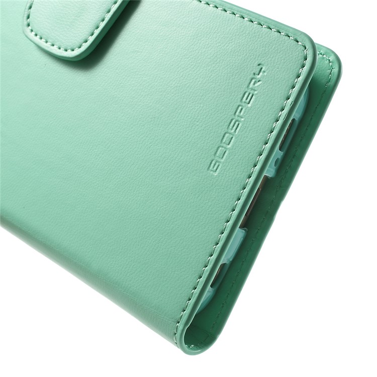 MERCURY GOOSPERY Wallet Leather Cover for Samsung Galaxy S6 Edge G925 with Stand - Cyan-8