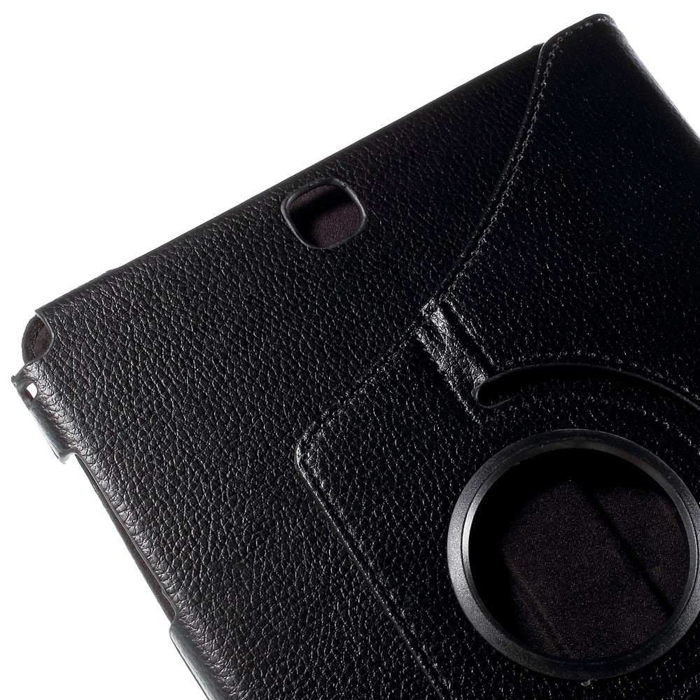 Lychee Grain Leather Rotary Stand Shell for Samsung Galaxy Tab A 9.7 T550 T555 - Black-10