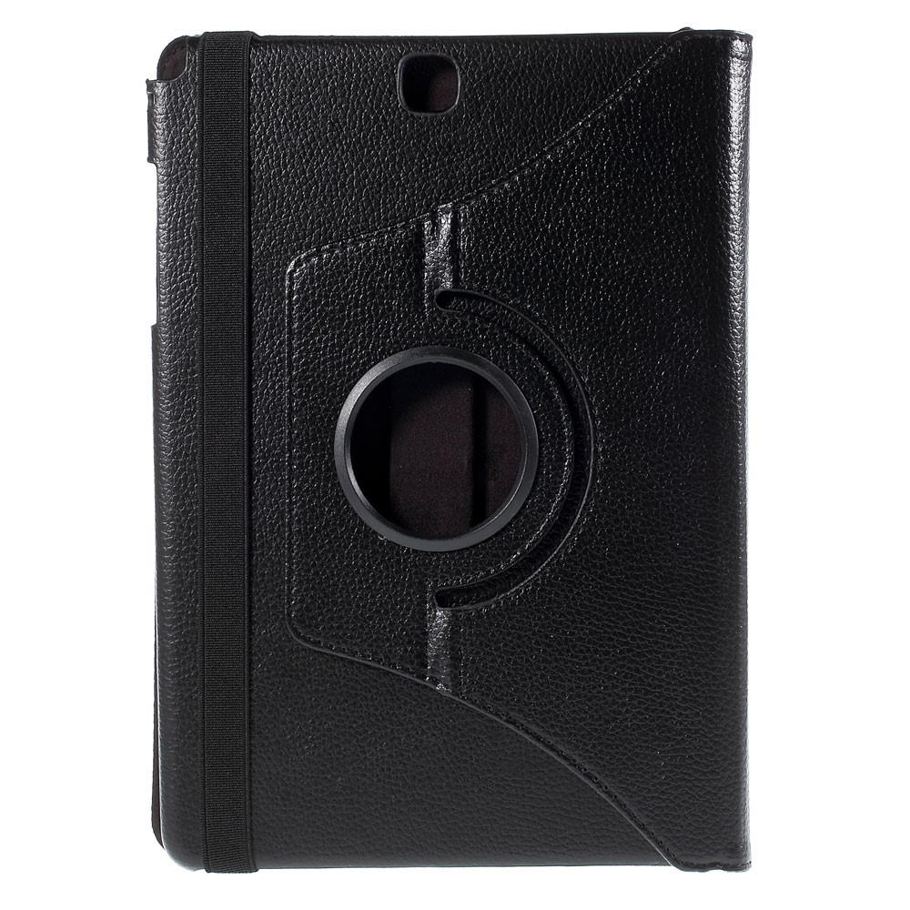 Lychee Grain Leather Rotary Stand Shell for Samsung Galaxy Tab A 9.7 T550 T555 - Black-3