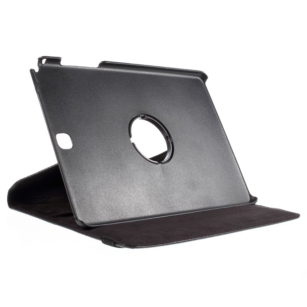 Lychee Grain Leather Rotary Stand Shell for Samsung Galaxy Tab A 9.7 T550 T555 - Black-4