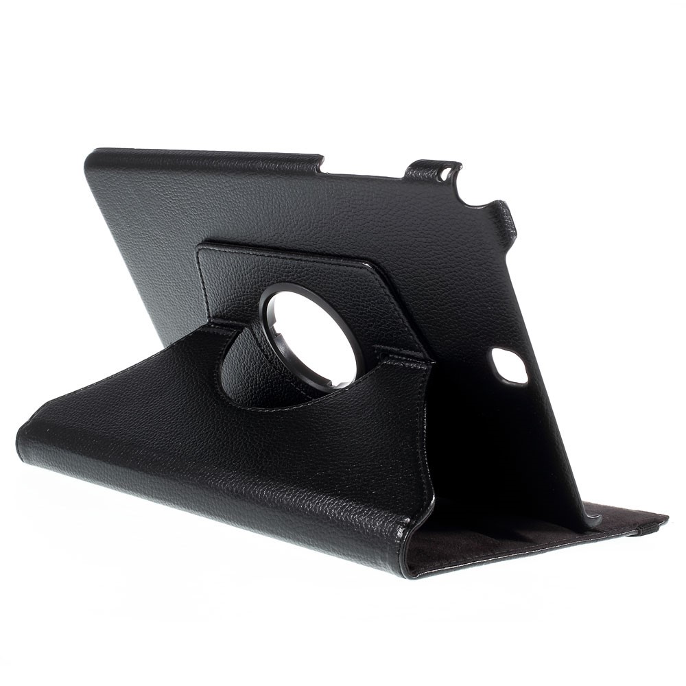 Lychee Grain Leather Rotary Stand Shell for Samsung Galaxy Tab A 9.7 T550 T555 - Black-5