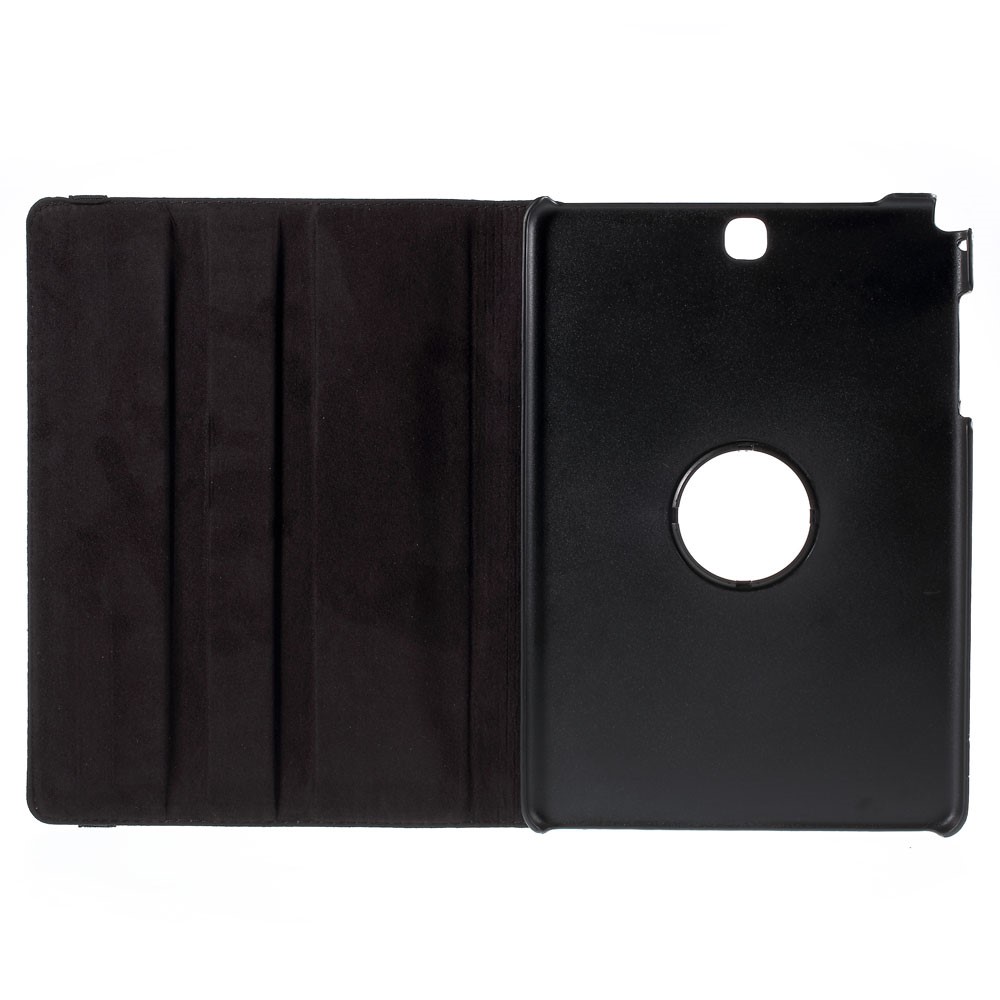 Lychee Grain Leather Rotary Stand Shell for Samsung Galaxy Tab A 9.7 T550 T555 - Black-8