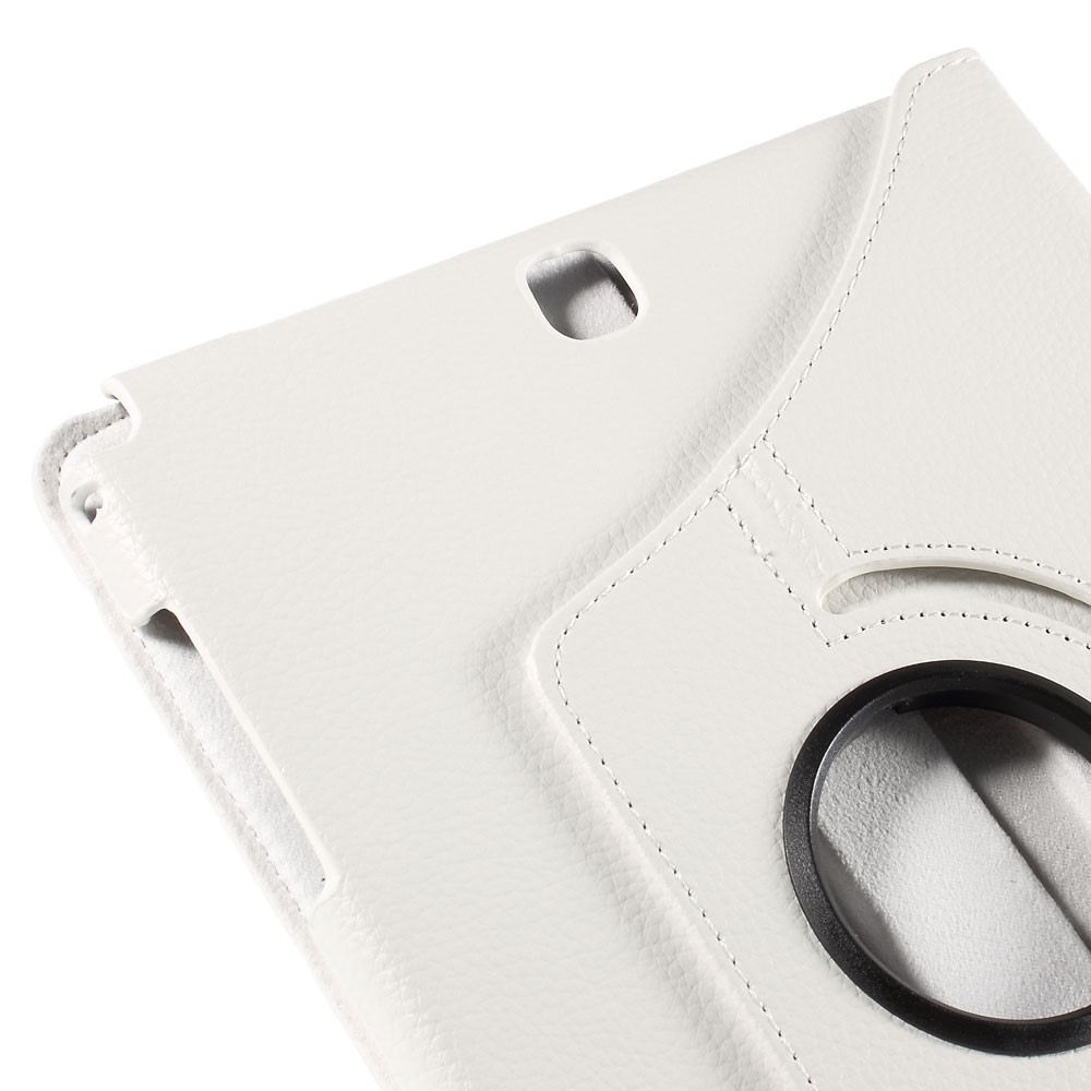 Lychee Grain Leather Rotary Stand Shell for Samsung Galaxy Tab A 9.7 T550 T555 - White-10