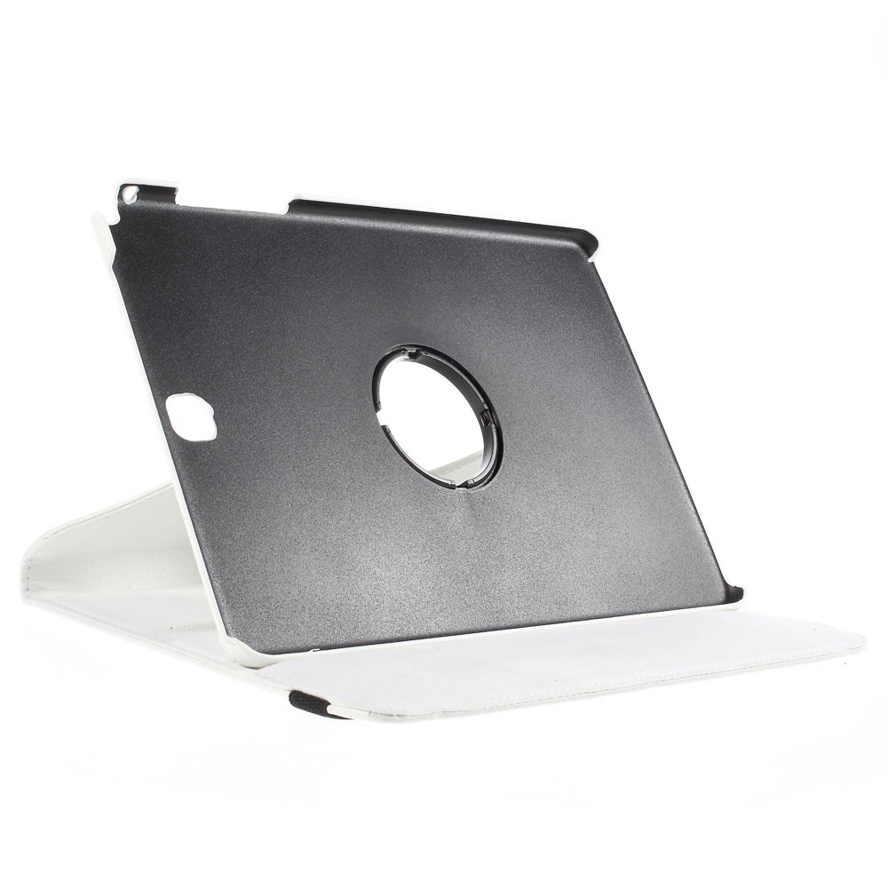 Lychee Grain Leather Rotary Stand Shell for Samsung Galaxy Tab A 9.7 T550 T555 - White-4