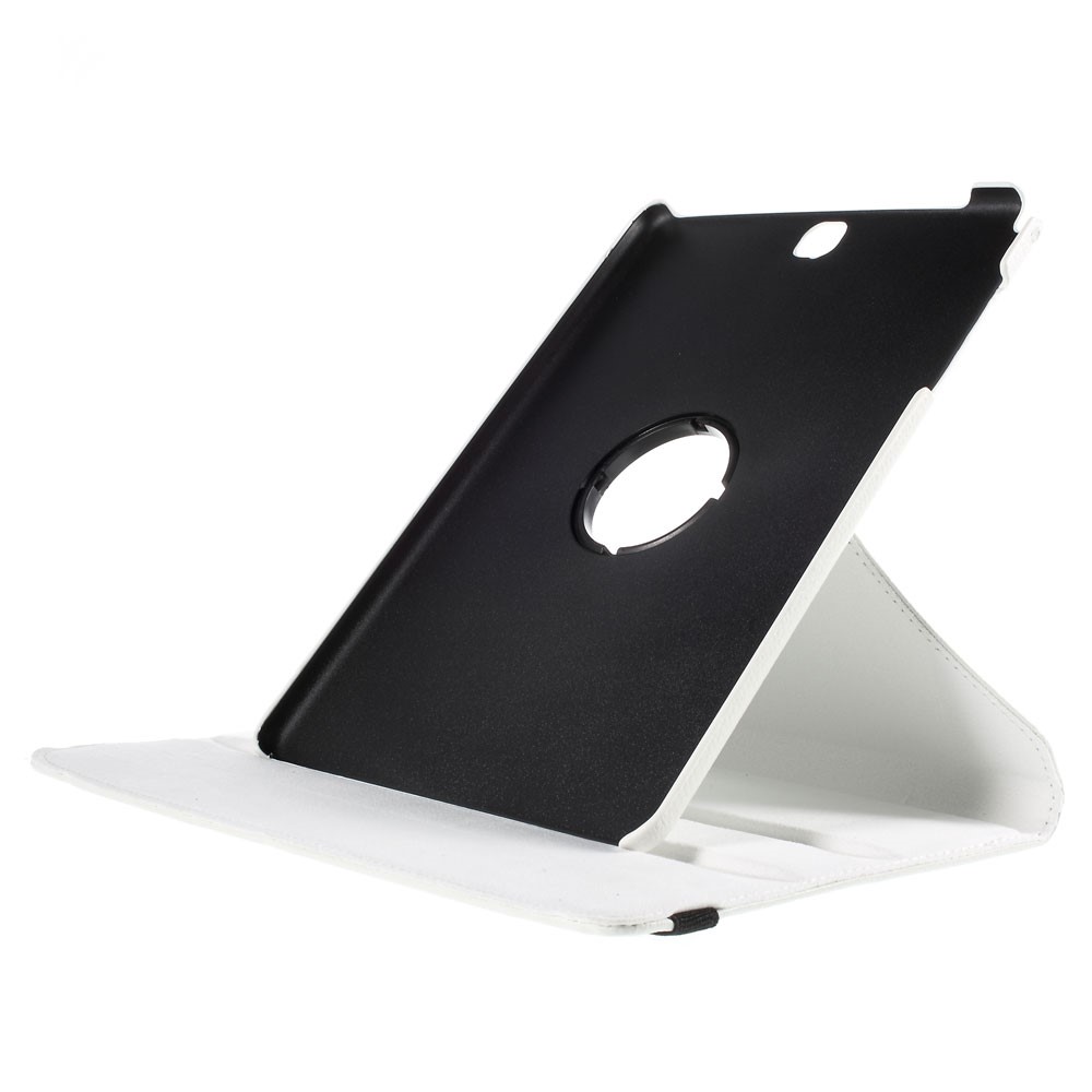 Lychee Grain Leather Rotary Stand Shell for Samsung Galaxy Tab A 9.7 T550 T555 - White-6