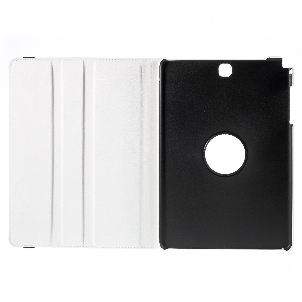 Lychee Grain Leather Rotary Stand Shell for Samsung Galaxy Tab A 9.7 T550 T555 - White-8