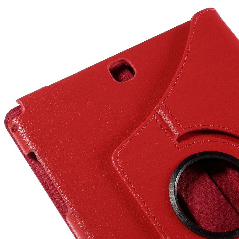 Lychee Grain Leather Rotary Stand Shell for Samsung Galaxy Tab A 9.7 T550 T555 - Red-10
