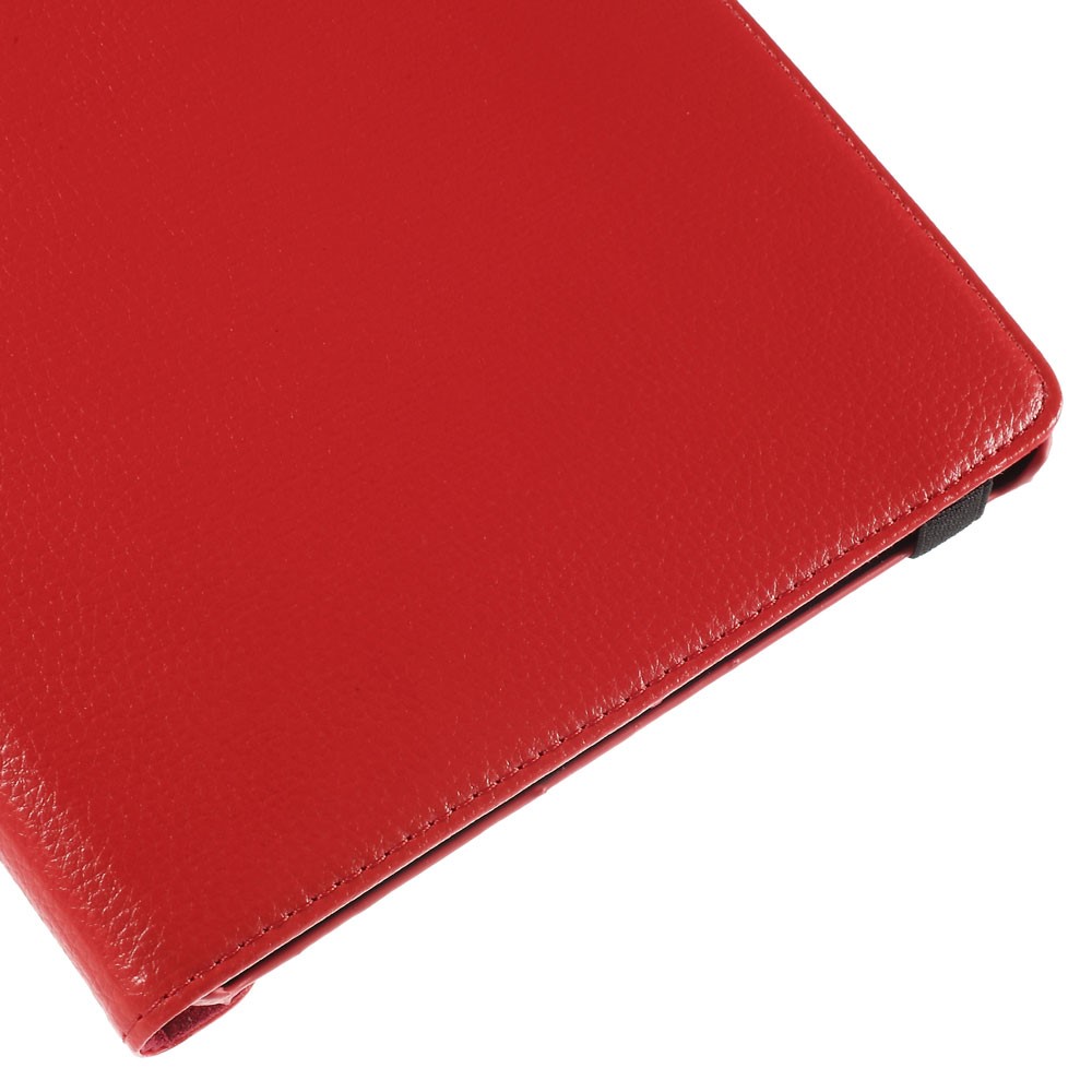 Lychee Grain Leather Rotary Stand Shell for Samsung Galaxy Tab A 9.7 T550 T555 - Red-9