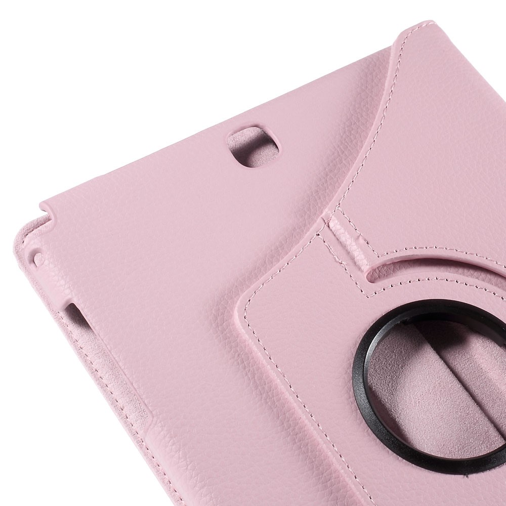 Rotary Stand Lychee Leather Case for Samsung Galaxy Tab A 9.7 T550 T555 - Pink-10