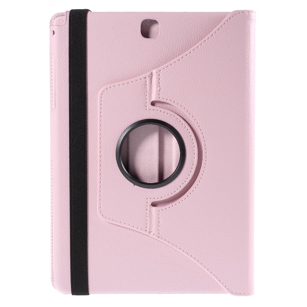 Rotary Stand Lychee Leather Case for Samsung Galaxy Tab A 9.7 T550 T555 - Pink-3
