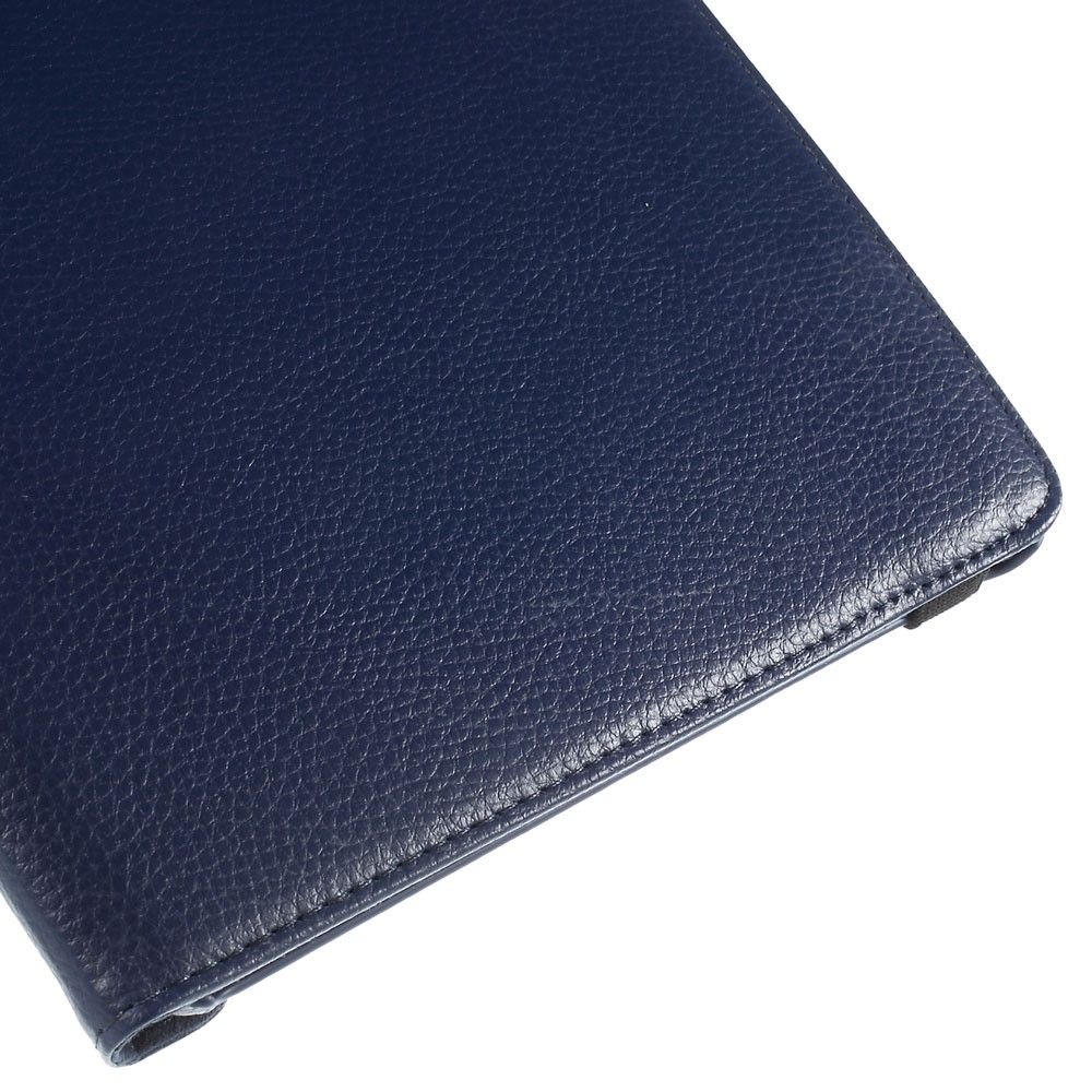 For Samsung Galaxy Tab A 9.7 T550 T555 Lychee Leather Cover with Rotary Stand - Deep Blue-9