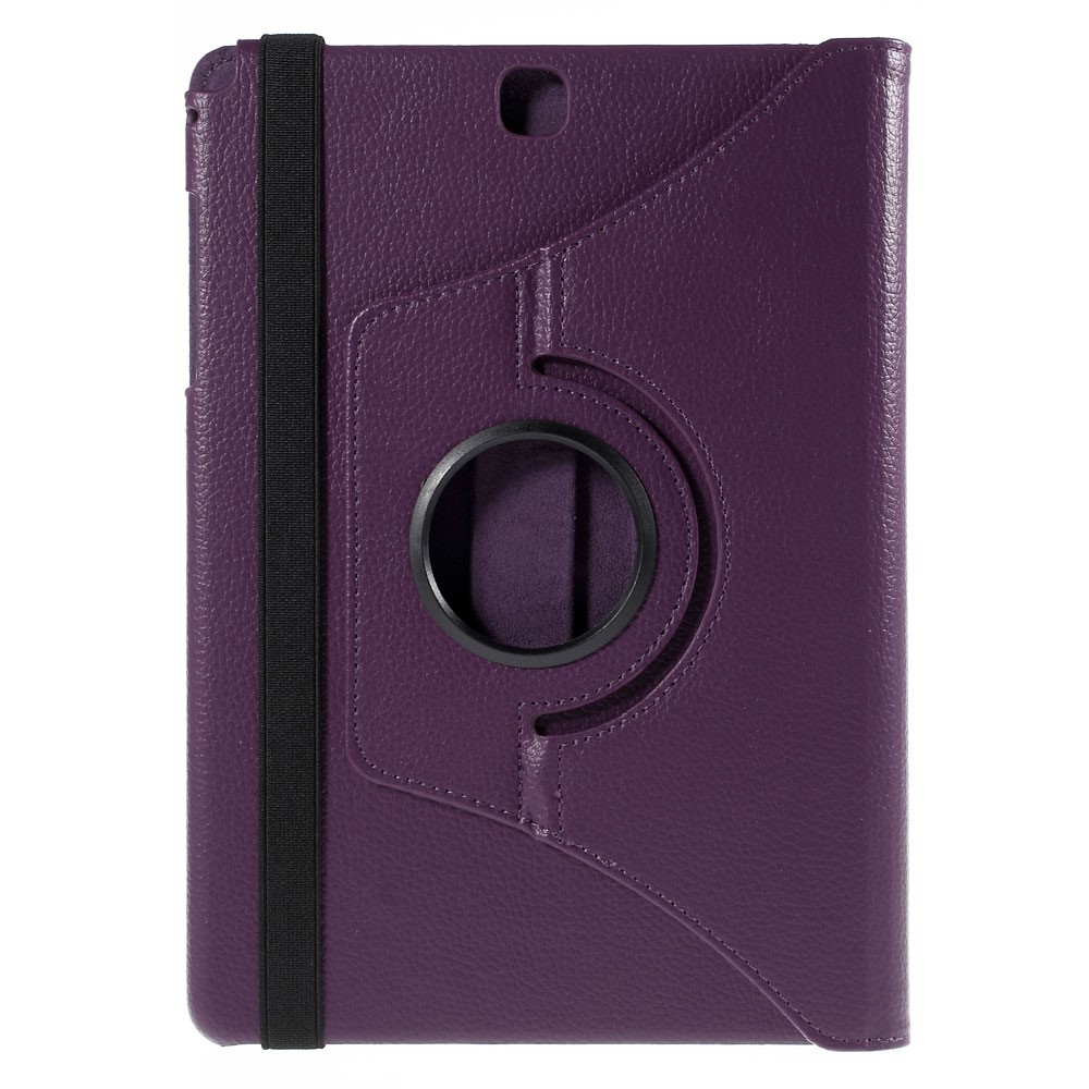 Per Samsung Galaxy Tab un Coperchio in Pelle Lychee Litchi T555 T555 T555 Con Supporto Rotante - Viola-3