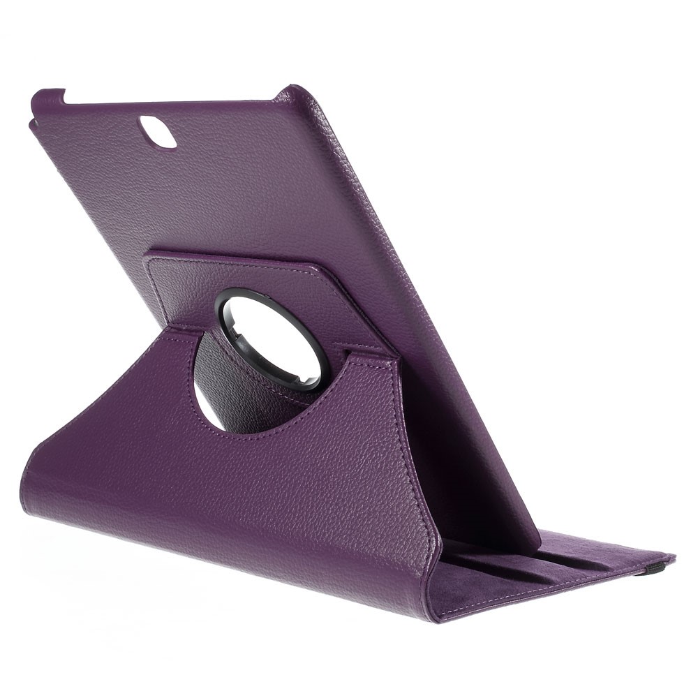 Pour Samsung Galaxy Tab A 9,7 T550 T555 Couverture en Cuir Litchi Litchi Avec Support Rotatif - Violet