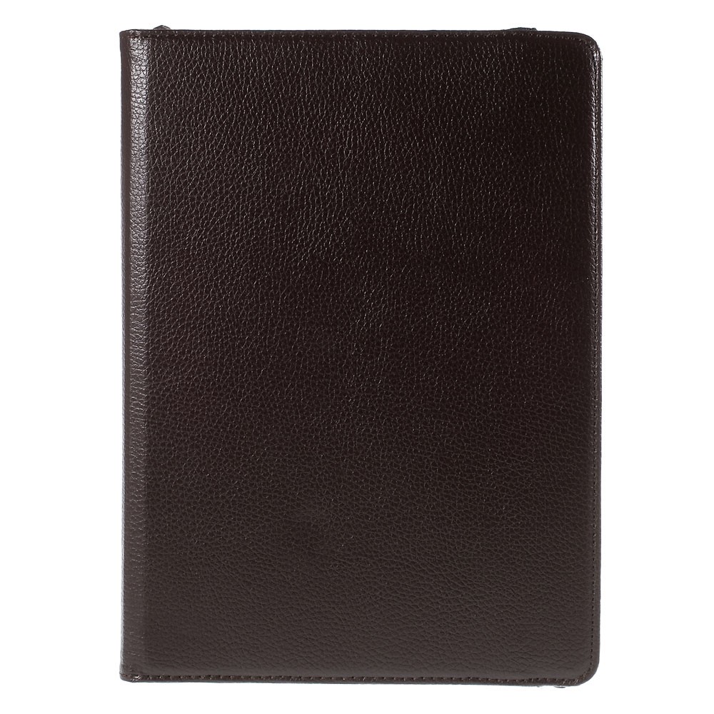 For Samsung Galaxy Tab A 9.7 T550 T555 Lychee Leather Cover with Rotary Stand - Coffee-2