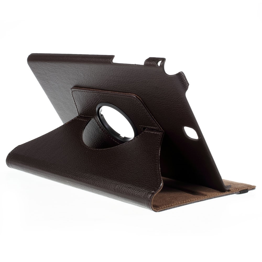 For Samsung Galaxy Tab A 9.7 T550 T555 Lychee Leather Cover with Rotary Stand - Coffee-5