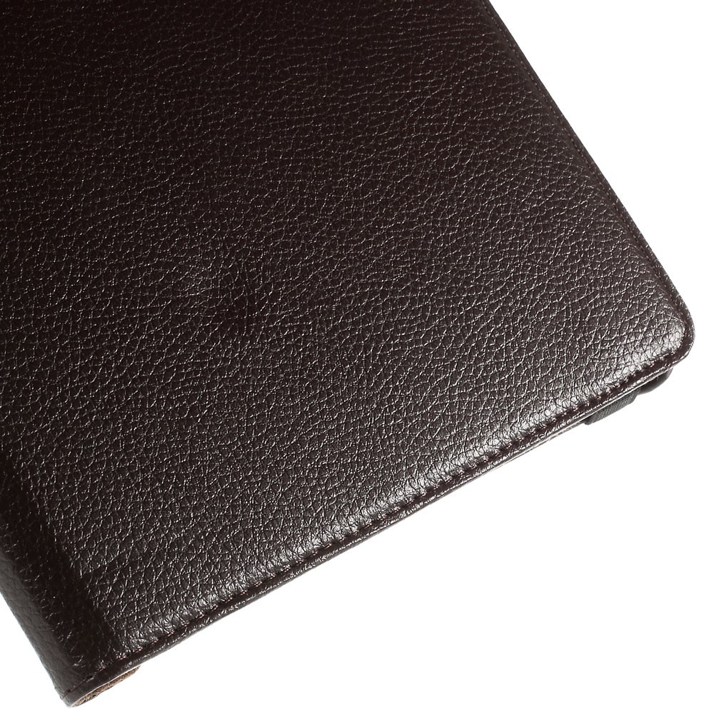 Для Samsung Galaxy Tab A 9,7 T550 T555 Lychee Litchi Leather Cover с Вращающейся Подставкой - Кофе