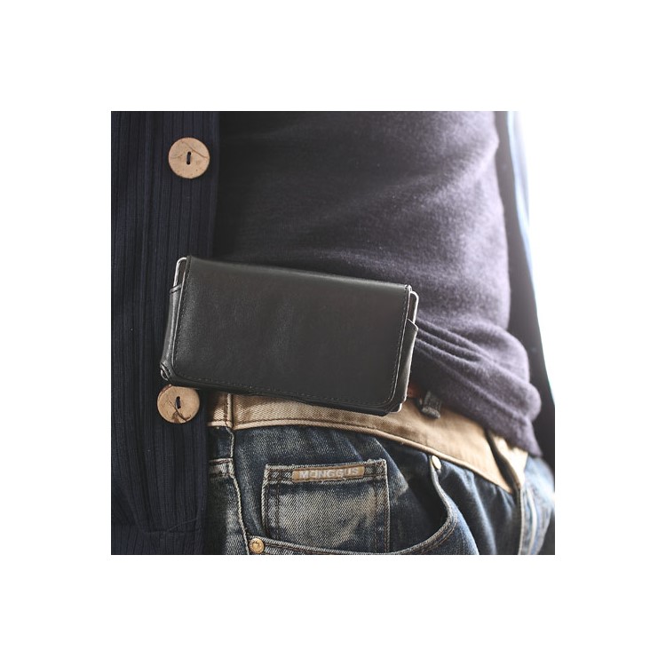 Horizontal Belt Clip Leather Holster Case for Samsung Galaxy S6 Edge G925-4