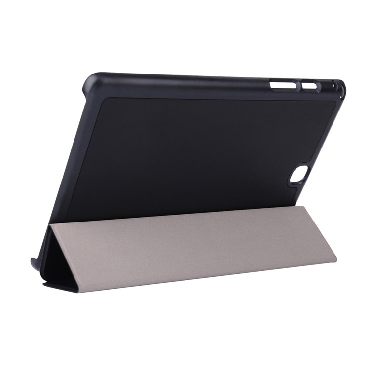 Textured Smart Leather Case for Samsung Galaxy Tab A 9.7 T550 T555 with Tri-fold Stand - Black-5