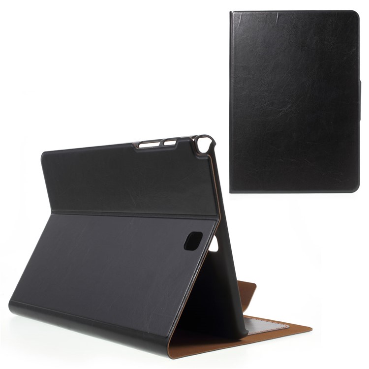 Slim Leather Stand Case for Samsung Galaxy Tab A 9.7 T550 T555 with Card Holder - Black-1
