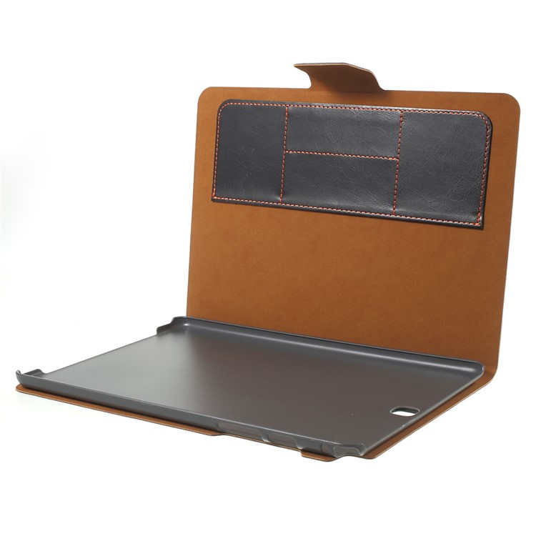Slim Leather Stand Case for Samsung Galaxy Tab A 9.7 T550 T555 with Card Holder - Black-5