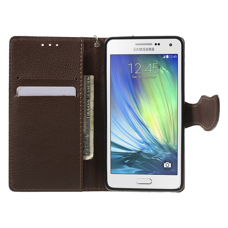 Leaf Magnetic Wallet Leatherette Case for Samsung Galaxy A5 SM-A500F - Green-6