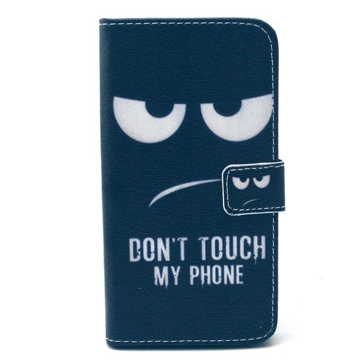 Wallet Leather Stand Case for Galaxy S6 edge G925 - Do not Touch My Phone-1