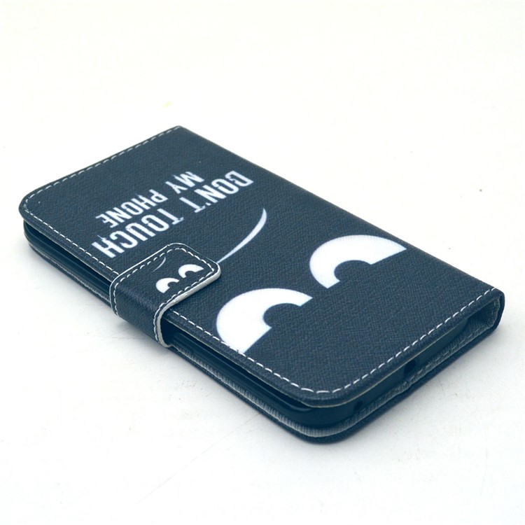 Wallet Leather Stand Case for Galaxy S6 edge G925 - Do not Touch My Phone-3