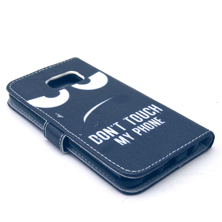 Wallet Leather Stand Case for Galaxy S6 edge G925 - Do not Touch My Phone-4