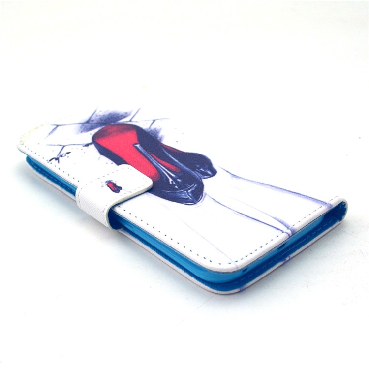 Wallet Leather Stand Cover Case for Galaxy S6 edge G925 - High-heeled Shoes-3