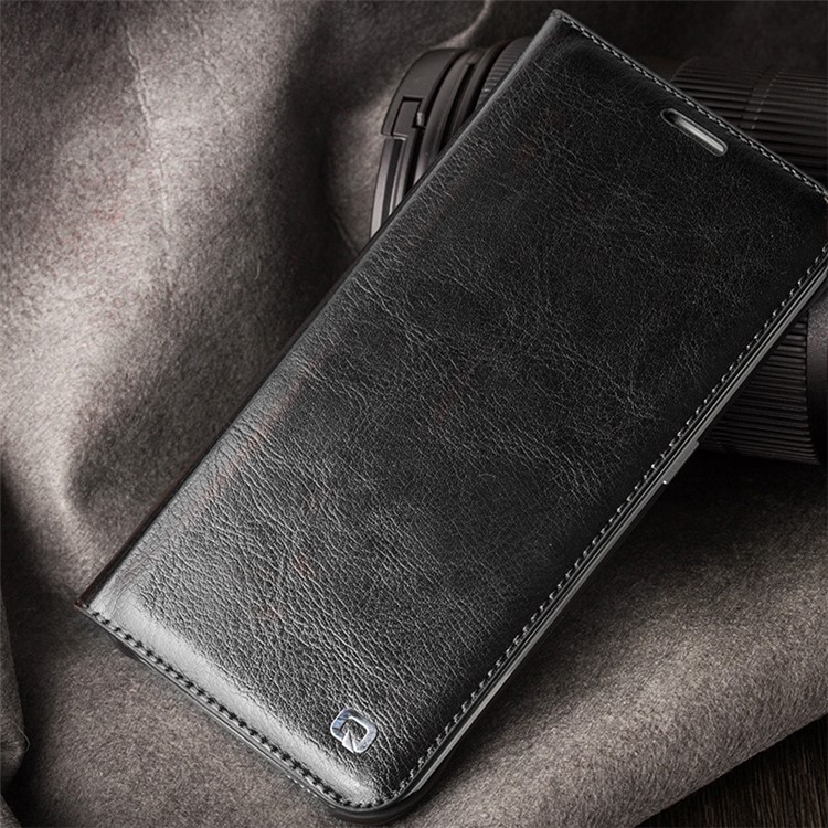 QIALINO Genuine Leather Case for Samsung Galaxy S6 edge G925 - Black-5