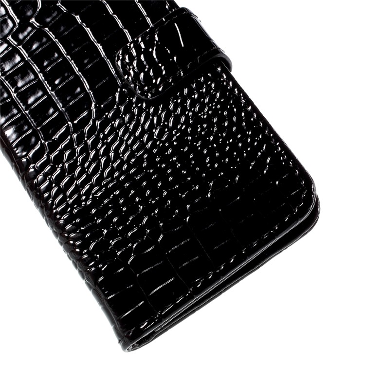 Crocodile Texture Leather Wallet Cover for Samsung Galaxy J5 SM-J500F with Strap and Stand - Black-7