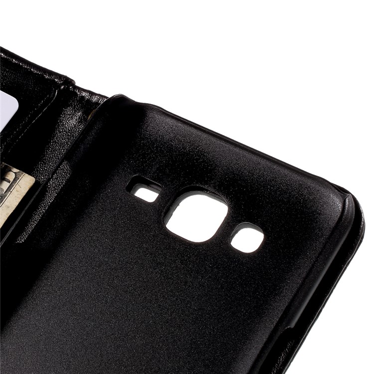Crocodile Texture Leather Wallet Cover for Samsung Galaxy J5 SM-J500F with Strap and Stand - Black-9