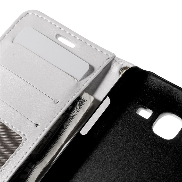 Crocodile Texture Leather Wallet Case for Samsung Galaxy J5 SM-J500F with Strap and Stand - White-9