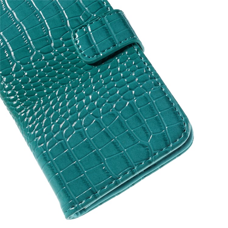 Crocodile Texture Leather Card Holder Cover for Samsung Galaxy J5 SM-J500F with Strap and Stand - Blue-7