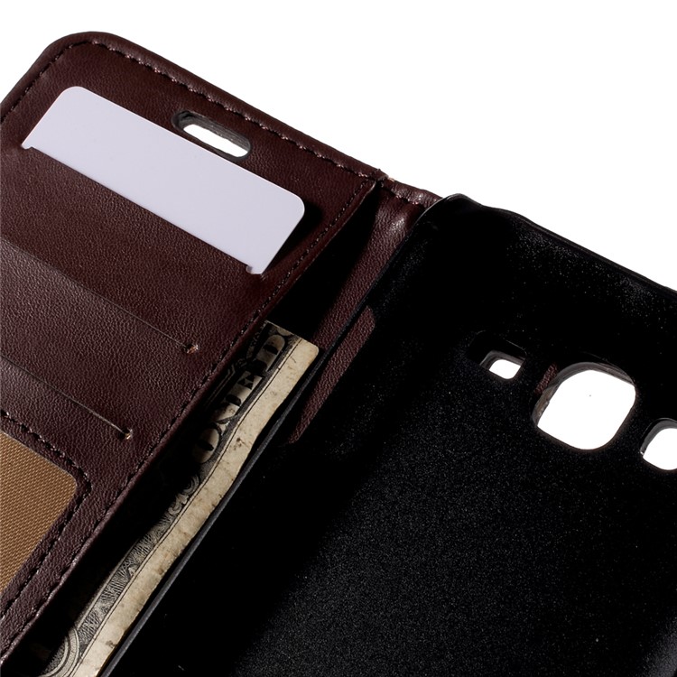 Crocodile Texture Leather Wallet Shell for Samsung Galaxy J5 SM-J500F with Strap and Stand - Brown-9