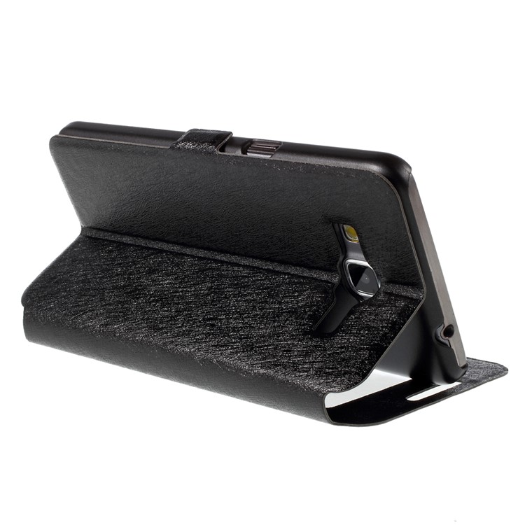 Leather Case for Samsung Galaxy Grand Prime SM-G530H Dual View Window - Black-5