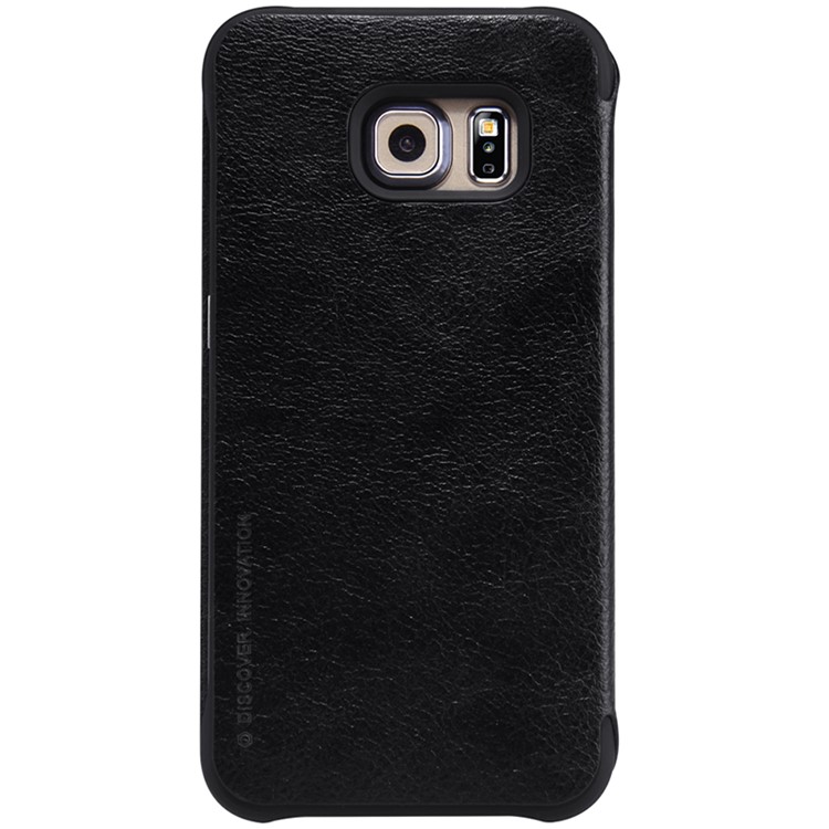 NILLKIN Qin Series Leather Case for Samsung Galaxy S6 edge G925 with Card Slot - Black-2