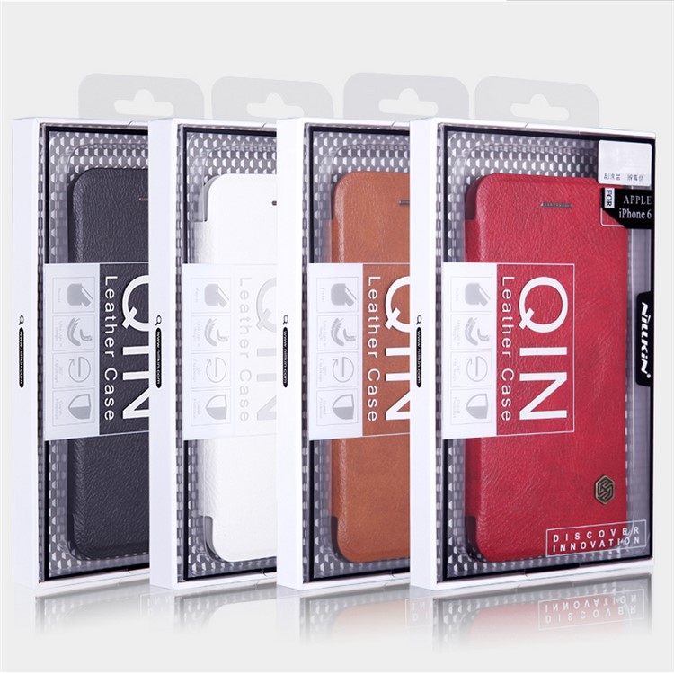 Nillkin Qin Series Case de Tarjetas de Cuero Para Samsung Galaxy S6 Edge G925 - Marrón-8