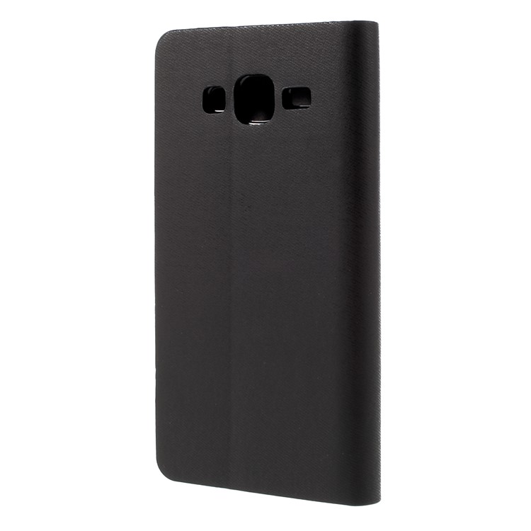 Two-color Leather Stand Case for Samsung Galaxy J5 SM-J500F with Card Slot - Black-2