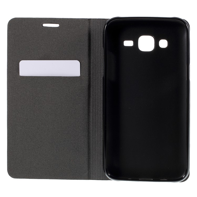 Two-color Leather Stand Case for Samsung Galaxy J5 SM-J500F with Card Slot - Black-6