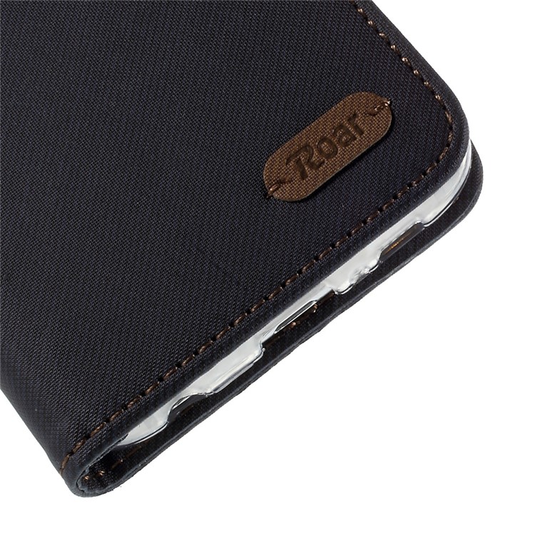 ROAR KOREA Twill Leather Wallet Case for Samsung Galaxy S6 G920 - Black-9