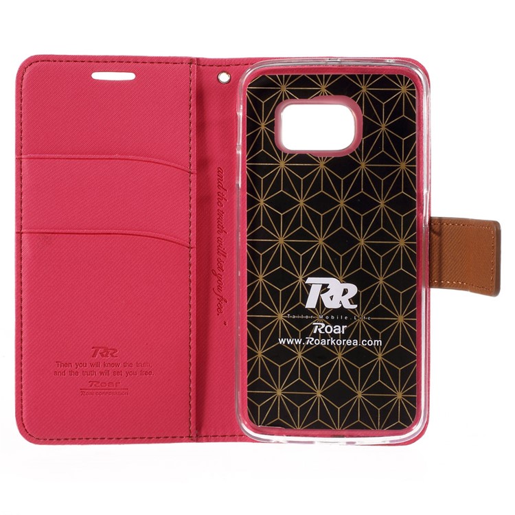 ROAR KOREA Twill Leather Magnetic Case para Samsung Galaxy S6 edge G925 - flecha-10