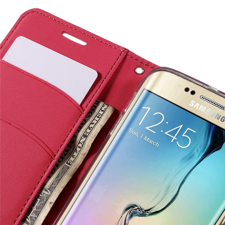 ROAR KOREA Twill Leather Magnetic Case para Samsung Galaxy S6 edge G925 - flecha-9